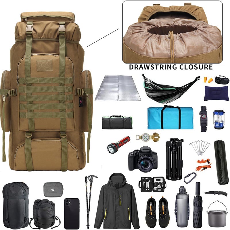 W WINTMING Hiking Backpack for Men 70L/100L Camping Backpack Military Rucksack Molle 3 Days Assault Pack for Climbing - Image 4